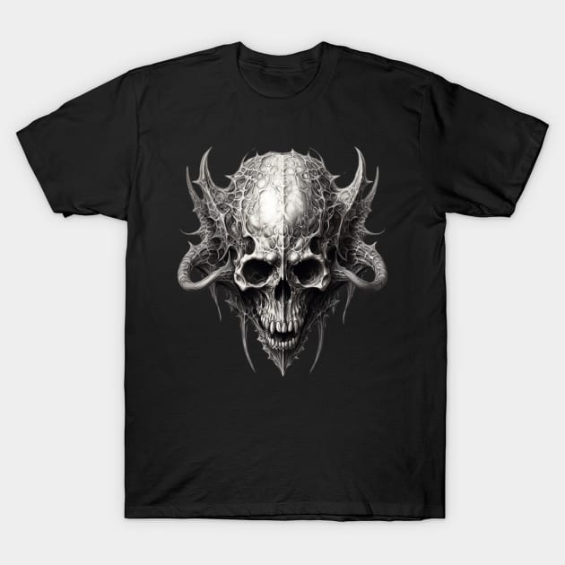 demogorgon skull T-Shirt by Aldrvnd